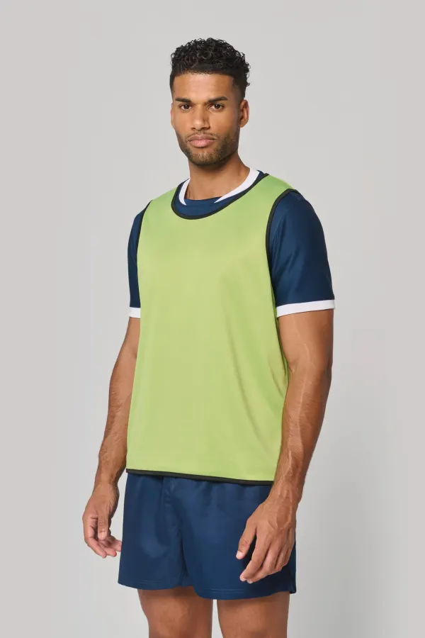 Chasuble de rugby réversible unisexe porté — vue 1