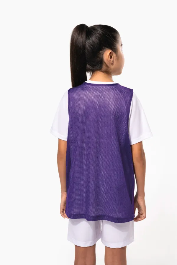 Chasuble en filet léger multisports enfant porté — vue 1