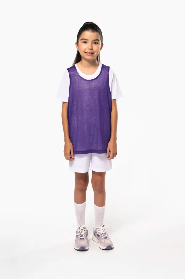 Chasuble en filet léger multisports enfant porté — vue 3