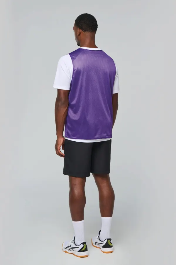 Chasuble réversible multisports unisexe porté — vue 4