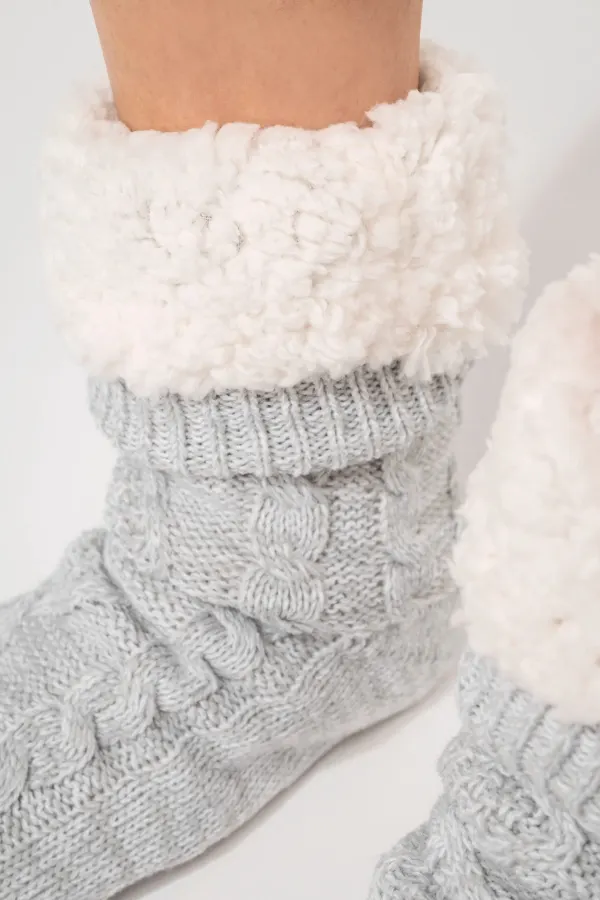 Chaussettes lounge doublées sherpa porté — vue 3