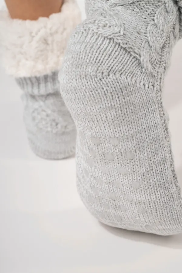 Chaussettes lounge doublées sherpa porté — vue 4