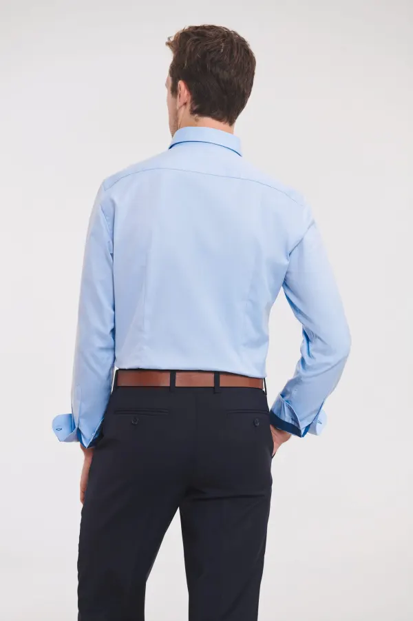 Chemise à motifs chevrons manches longues porté — vue 1