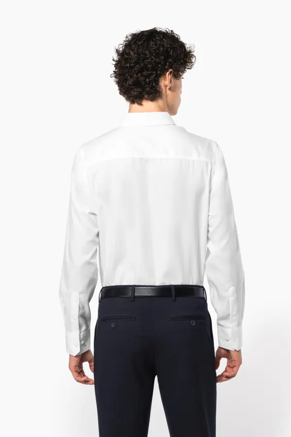 Chemise ajustée manches longues sans repassage porté — vue 1