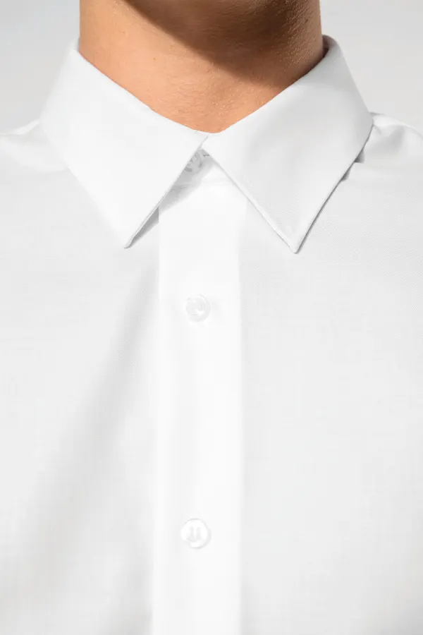 Chemise ajustée manches longues sans repassage porté — vue 2