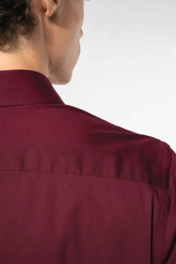Chemise coton / élasthanne manches longues homme porté — vue 4