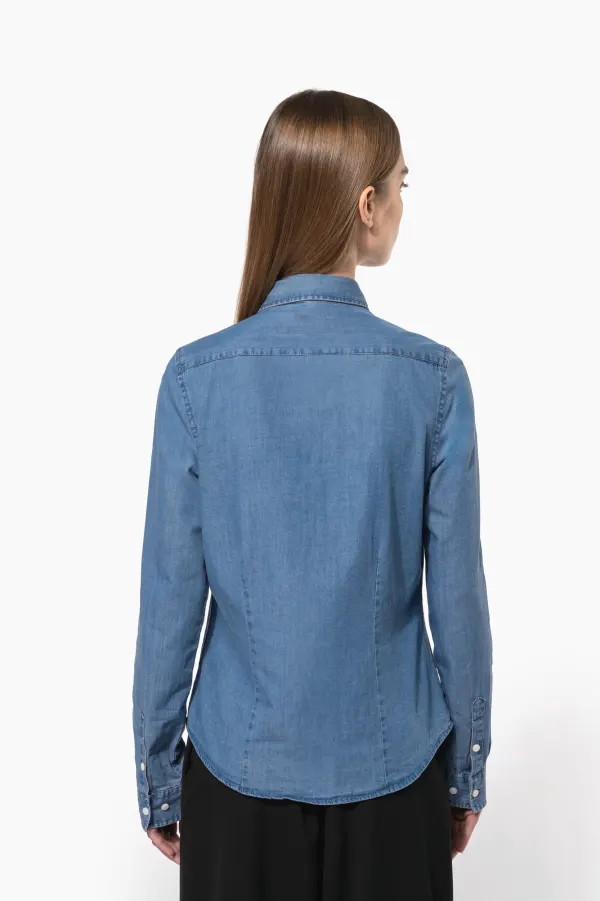 Chemise denim femme porté — vue 1