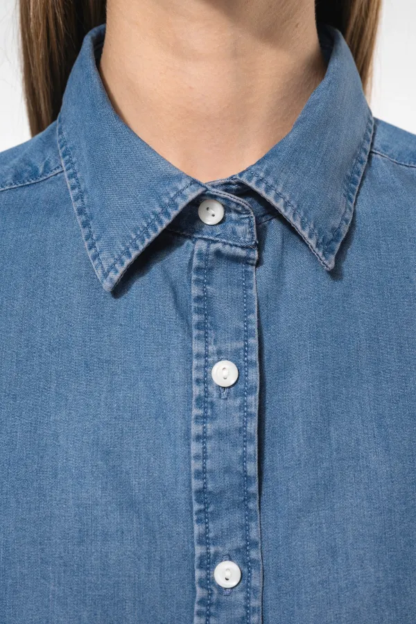 Chemise denim femme porté — vue 4