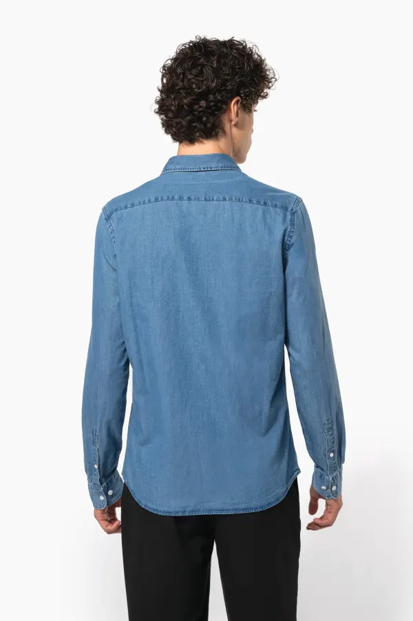 Chemise denim homme porté — vue 1