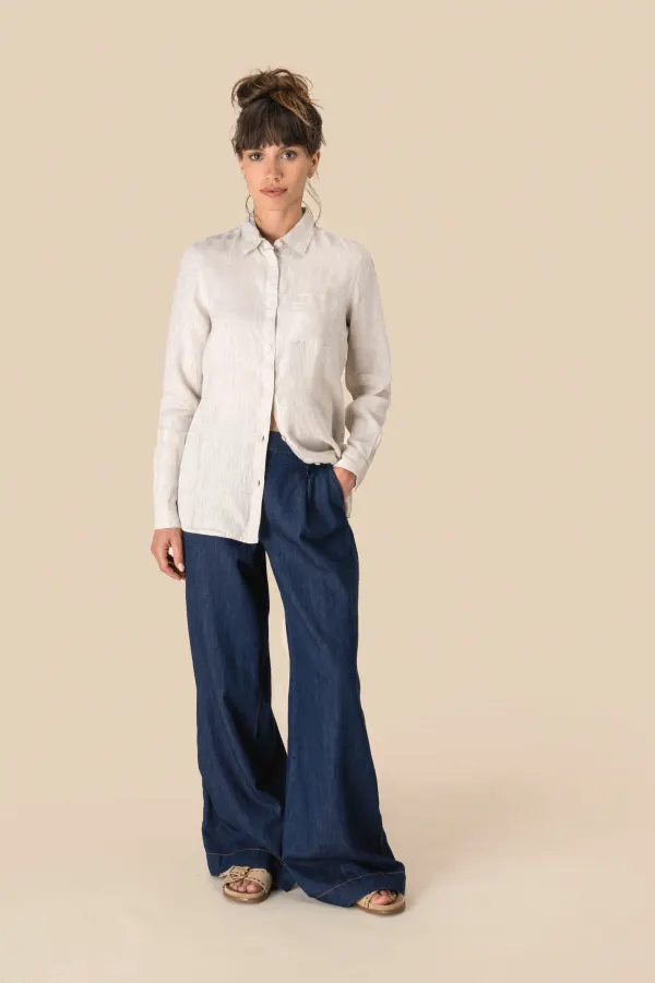 Chemise en lin femme porté — vue 1