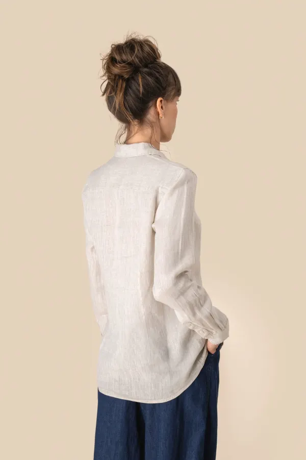 Chemise en lin femme porté — vue 4