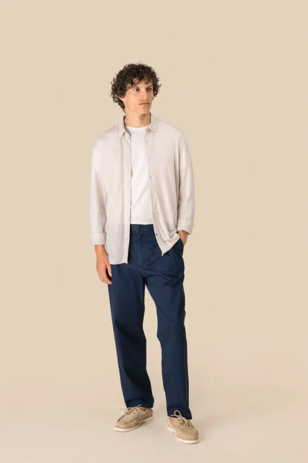 Chemise en lin homme porté — vue 1