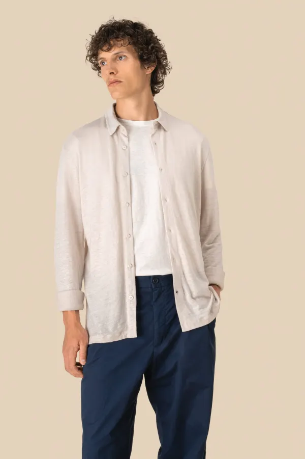 Chemise en lin homme porté — vue 3