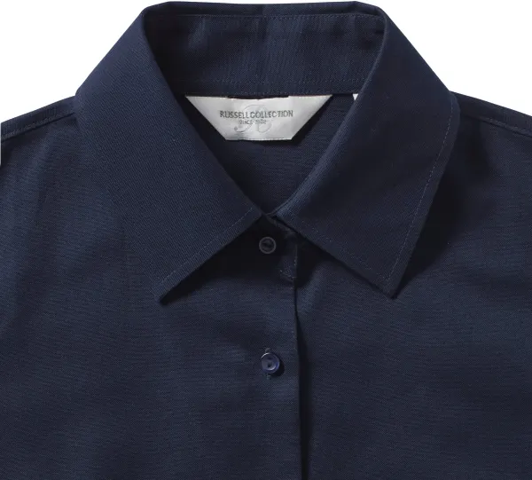Chemise femme manches courtes Oxford porté — vue 2