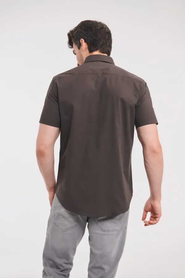 Chemise fittée homme manches courtes porté — vue 1