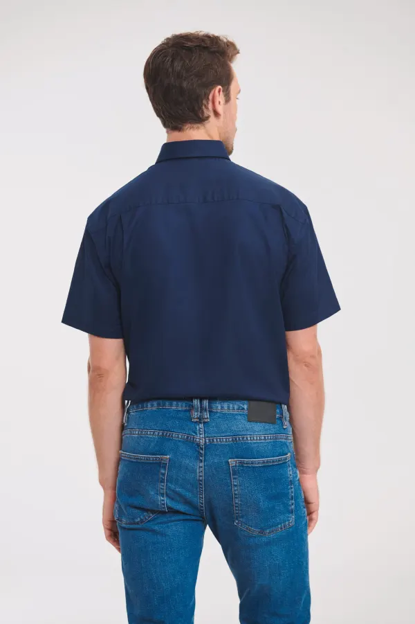 Chemise homme manches courtes Oxford porté — vue 1