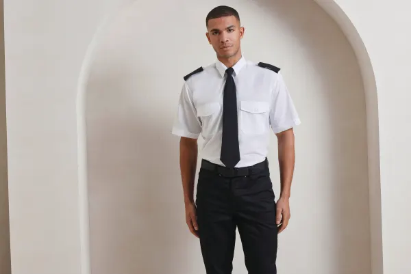 Chemise Homme manches courtes Pilote porté — vue 2