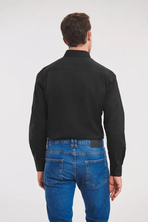 Chemise homme manches longues Oxford porté — vue 1