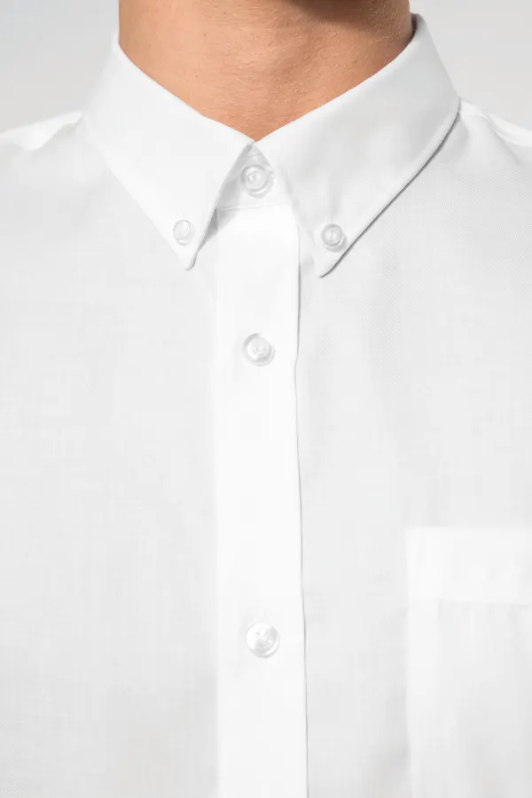 Chemise micro-sergé manches courtes sans repassage porté — vue 3