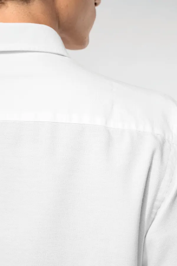 Chemise Oxford lavée manches longues porté — vue 4
