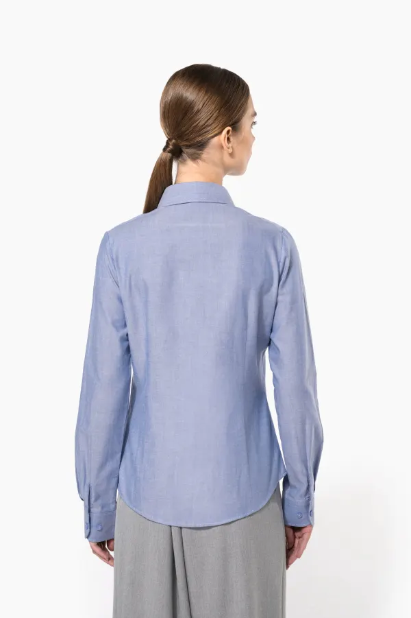 Chemise Oxford manches longues femme porté — vue 2
