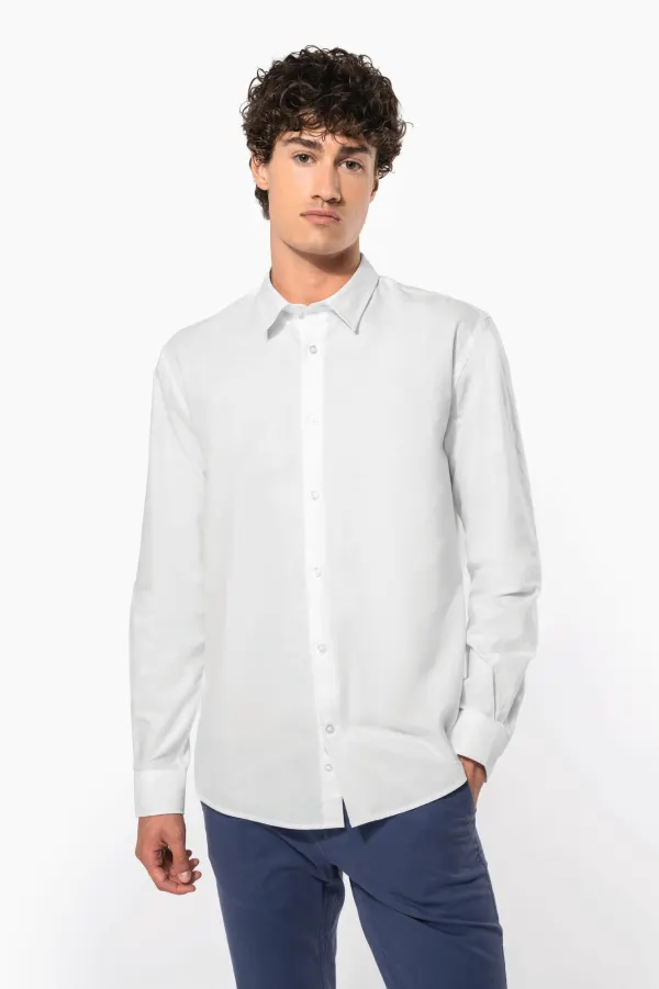 Chemise oxford manches longues homme porté — vue 1