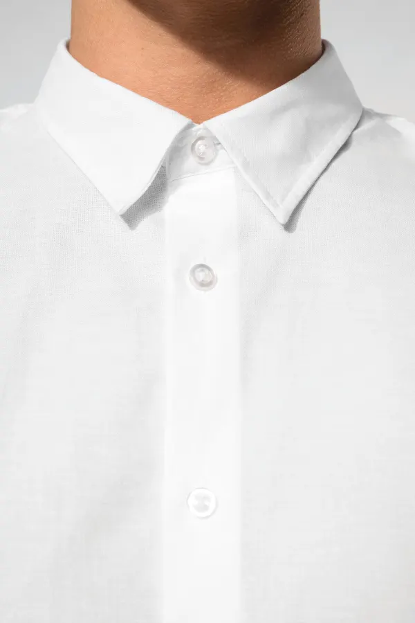 Chemise oxford manches longues homme porté — vue 3
