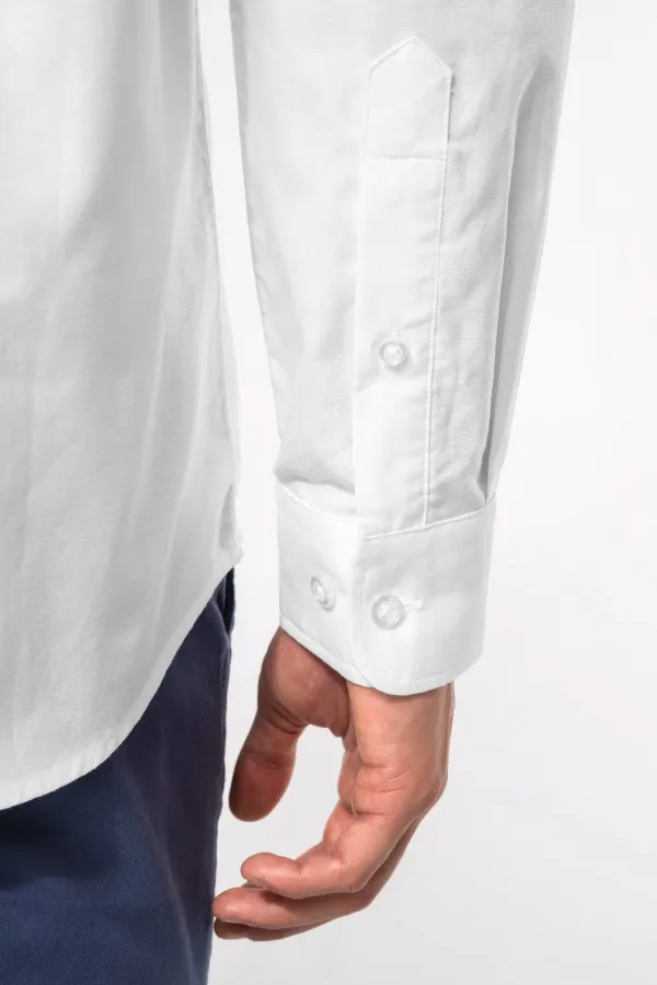 Chemise oxford manches longues homme porté — vue 4