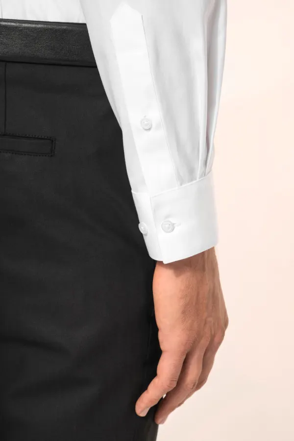 Chemise popeline en coton Supima® homme porté — vue 4