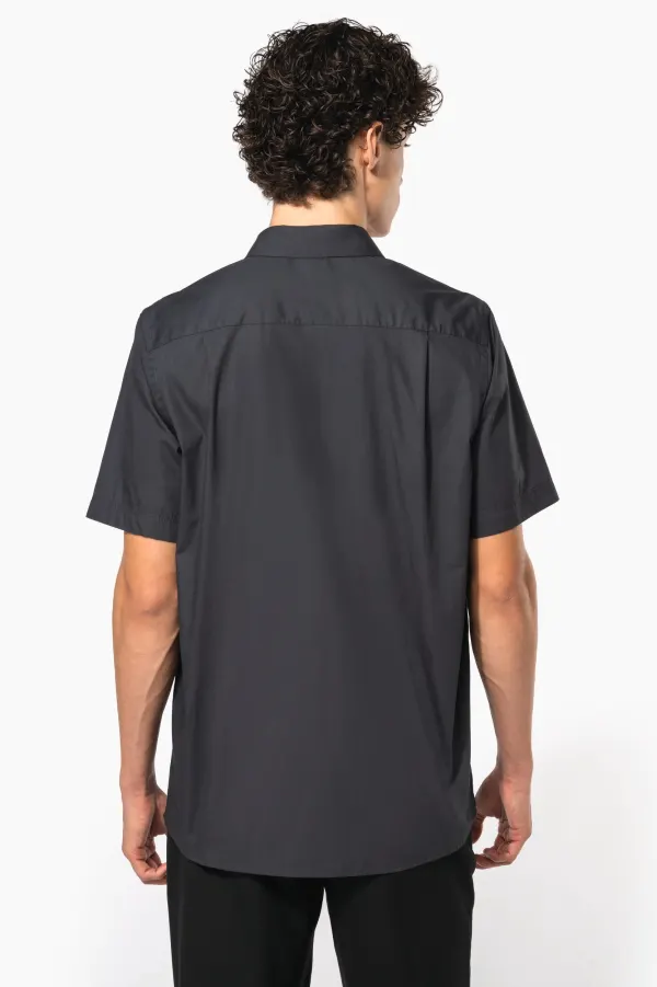 Chemise popeline manches courtes porté — vue 2