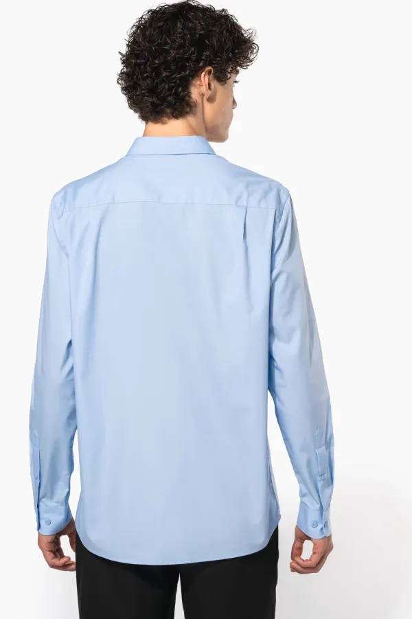 Chemise popeline manches longues porté — vue 2
