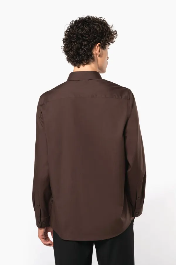 Chemise popeline polycoton entretien facile homme porté — vue 1