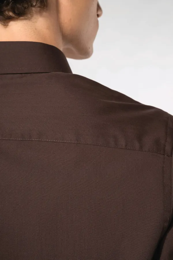 Chemise popeline polycoton entretien facile homme porté — vue 4