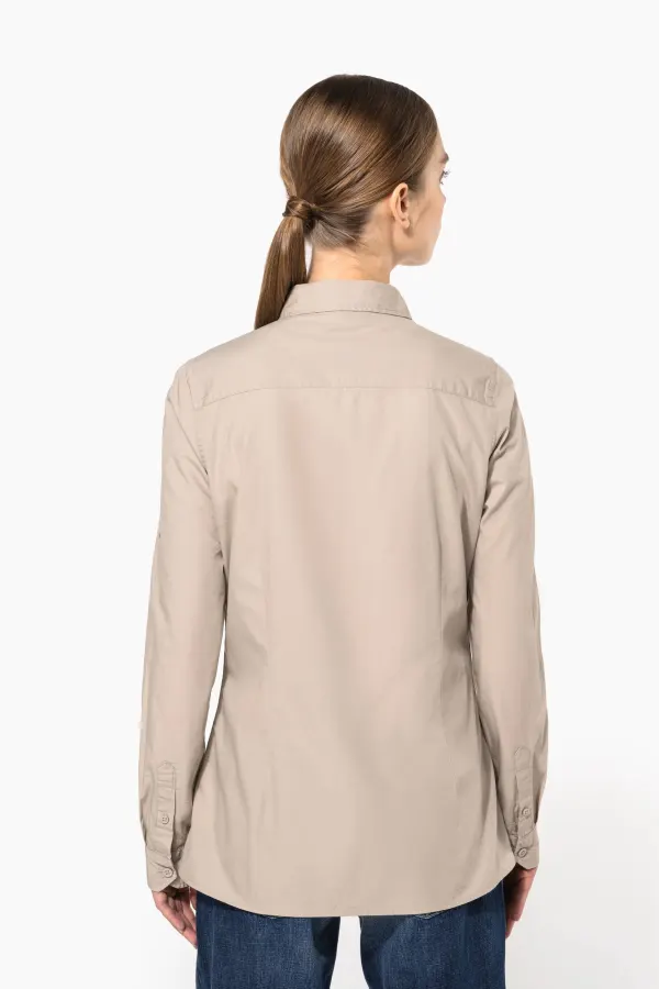 Chemise safari manches longues femme porté — vue 1
