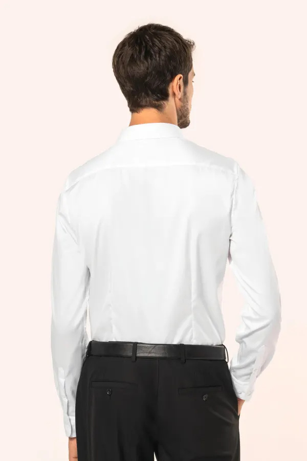 Chemise twill manches longues homme porté — vue 1