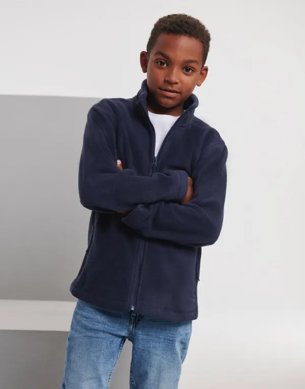 Children’s Full Zip Outdoor Fleece porté — vue 1