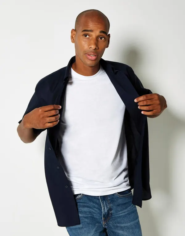 Classic Fit Workwear Oxford Shirt SSL porté — vue 1