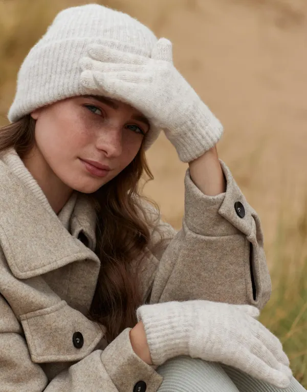 Cosy Ribbed Cuff Gloves porté — vue 1