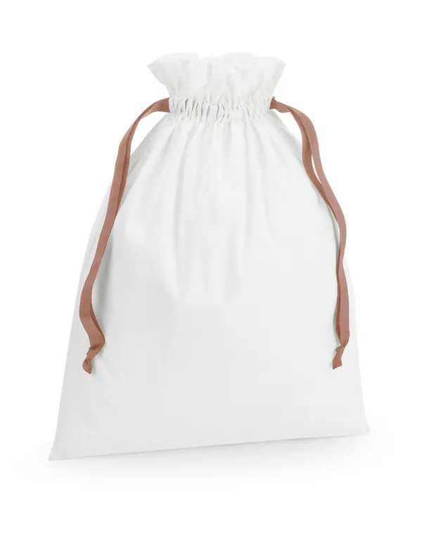 Cotton Gift Bag with Ribbon Drawstring porté — vue 2