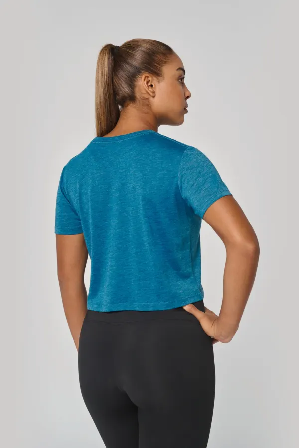 Crop top triblend femme porté — vue 1