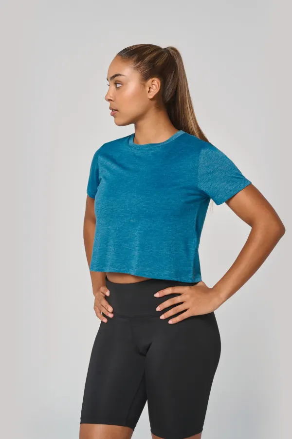 Crop top triblend femme porté — vue 2