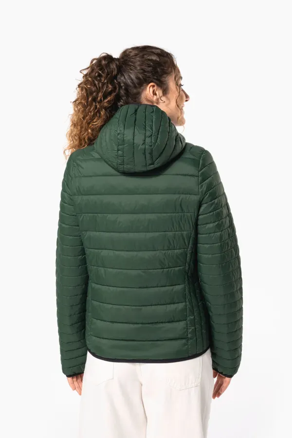 Doudoune légère capuche femme porté — vue 1