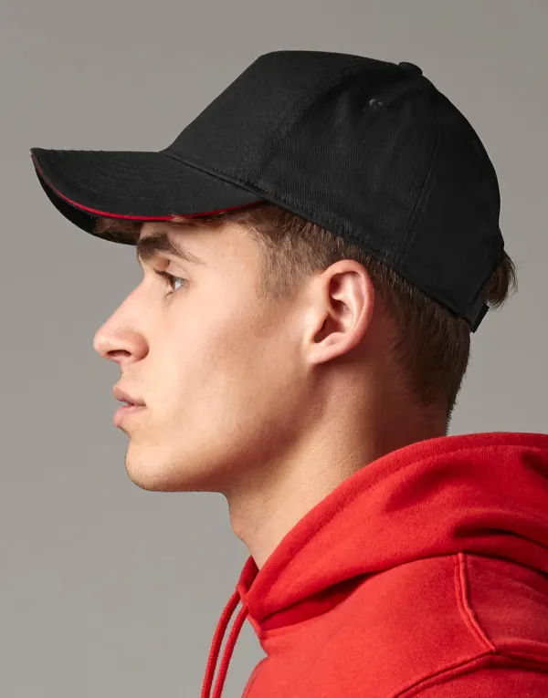 EarthAware® Clas. Org. Cotton 5 Panel Sandwich Peak porté — vue 1
