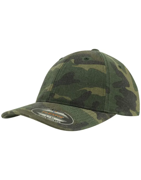 Flexfit Garment Washed Camo (6977CA) porté — vue 3