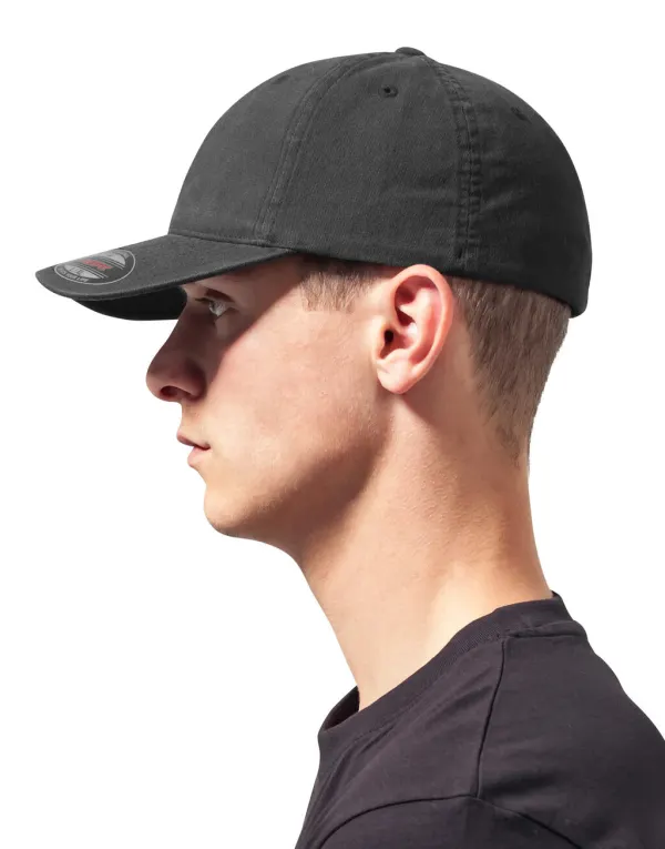 Flexfit Garment Washed Cotton Dad Hat porté — vue 1
