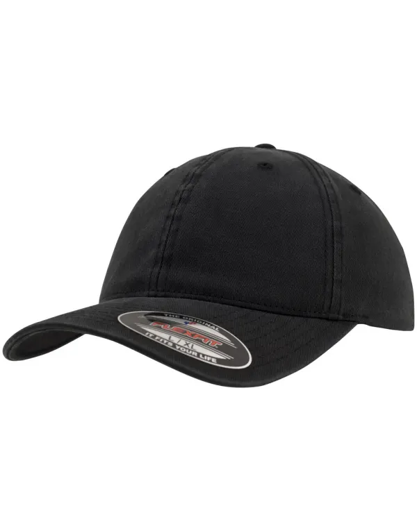 Flexfit Garment Washed Cotton Dad Hat porté — vue 3