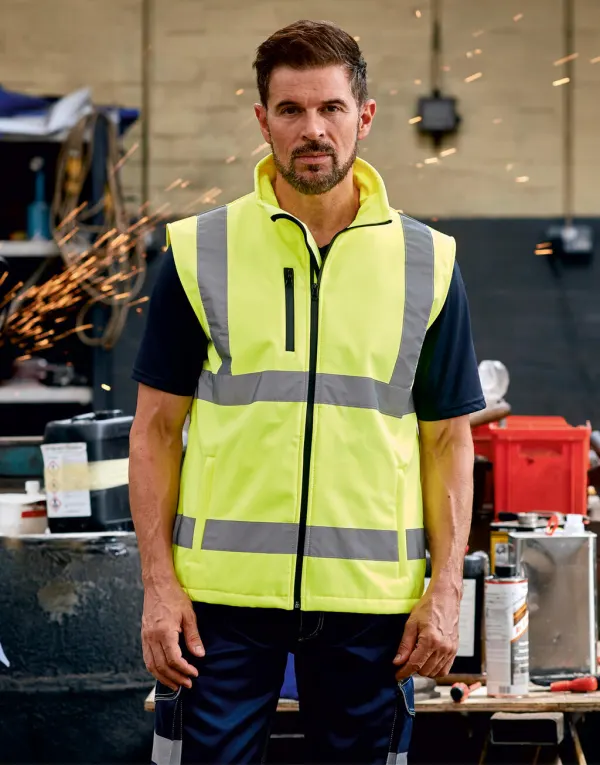 Fluo Softshell Bodywarmer porté — vue 1