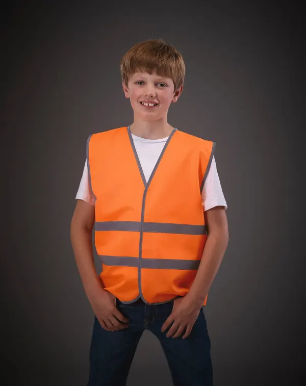 Gilet avec bordures et bandes réfléchissantes porté — vue 2