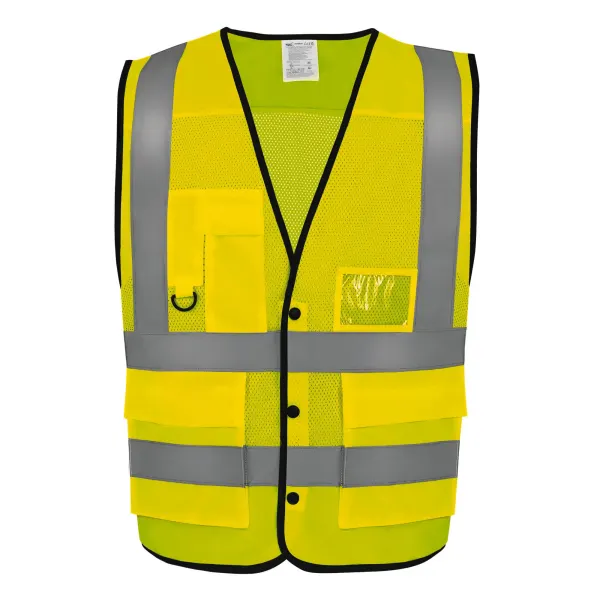 Gilet boutonné haute visibilité Eco Superior porté — vue 1