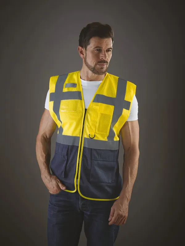 Gilet haute visibilité Top Cool "Management" porté — vue 3